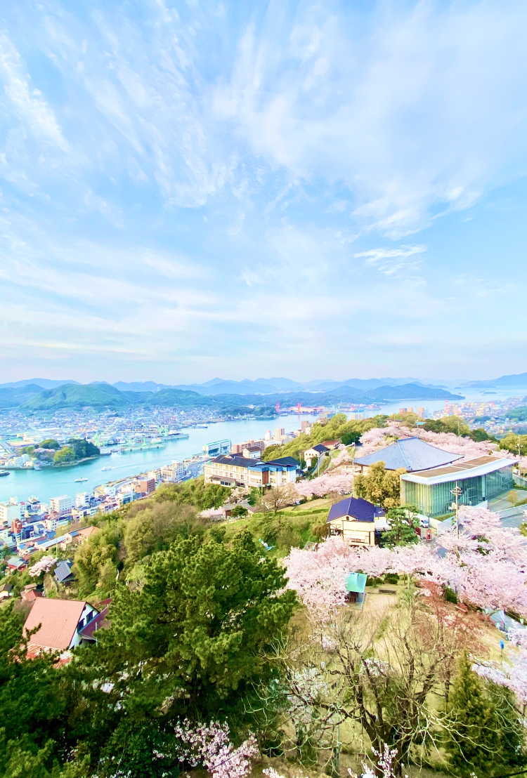 空から見た尾道の風景